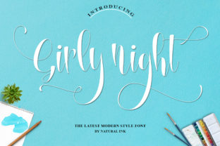 Girly Night: A Handwritten Typeface for Editorial Design